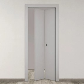 Porta pieghevole a libro simmetrica Cinder grigio L 80 x H 210 cm destra