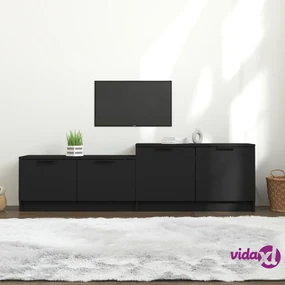 vidaXL Mobile Porta TV Nero 158,5x36x45 cm in Legno Multistrato