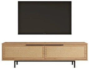 Mobile TV Con Piedini In Ferro 2 Ante Frontali 160x36x45 Ocean Rafia