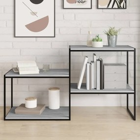 Mensole Parete 4pz Grigio Sonoma 60x50x1,5cm Legno Multistrato /