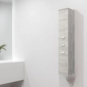 Colonna singola sospesa a 2 ante e 1 cassetto 182H Quercia Bianco