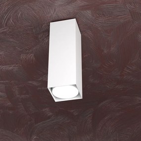 Plafoniera Moderna Cubica Area Metallo Bianco Metallo 1 Luce Gx53 25Cm