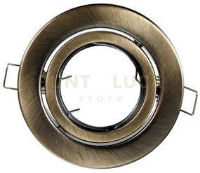 Struttura incasso reflex orientabile bronzo 10x10cm in metallo