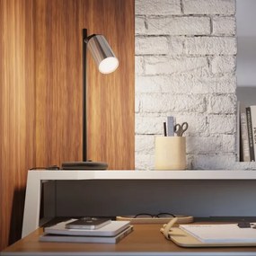 Sollux SL.1373 - Lampada da tavolo WINX 1xGU10/10W/230V nero/cromo