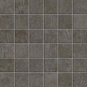 Mosaico gres porcellanato Draft Dark antracite e grigio, 10 pezzi