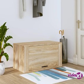 vidaXL Scarpiera a Parete Rovere Sonoma 70x35x38 cm Legno Multistrato