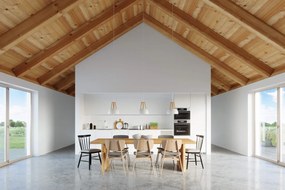 Lampadario a Sospensione E27 in Legno e Acciaio CASCO