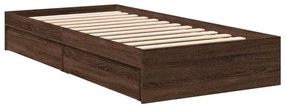 Giroletto cassetti rovere marrone 75x190 cm legno multistrato