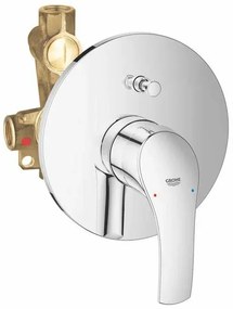 Set doccia tondo Eurosmart braccio 40 cm + soffione 25 cm + kit doccia + miscelatore