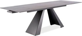 Tavolo allungabile Salvadore Ceramic grigio ANTRACITE/nero opaco - L180-260 cm