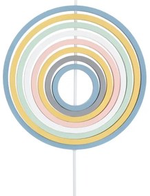 Lampadario sospeso per bambini con cavo HOOPS 1xE27/20W/230V Ø 27 cm multicolore