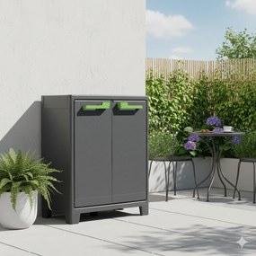 Armadio 2 ripiani 80x44x100 cm Keter Moby Basso XL Antracite...
