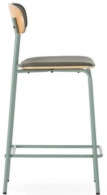 Set di sbagelli da bar verde scuro in imbottito 2 pz (altezza della seduta 65,5 cm) Saula – Marckeric