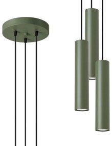 Sollux SL.1487 - Lampadario a sospensione con filo LAGOS 3xGU10/10W/230V verde