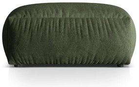 Poggiapiedi componibile verde con rivestimento in velluto Martina – Micadoni