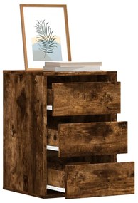 Cassettiera Angolare Rovere Fumo 40x41x58cm Legno Multistrato /