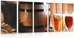 Quadri 5 pezzi – Birra con botte di birra