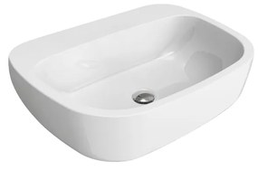 Ceramica Flamininia Monò lavabo 64x48 da appoggio o sospeso senza troppopieno predisposto 3 fori in ceramica bianco