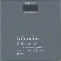 Bilancia pesapersone vetro antracite scritta Victionary