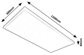 Rabalux 71079 - Pannello a plafone LED DAMEK LED/80W/230V 4000K 120x60 cm