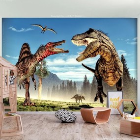 Fotomurale  Fighting Dinosaurs  Larghezza x Altezza Home decor 100x70