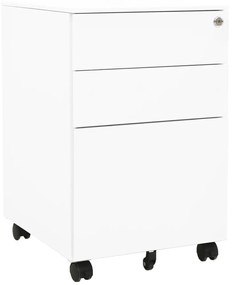 Schedario Mobile Bianco 39x45x60 Cm İn Acciaio /