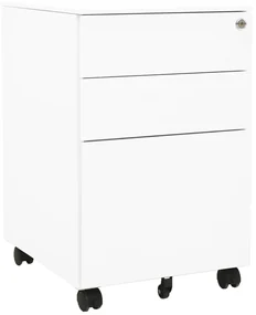 Schedario Mobile Bianco 39x45x60 Cm İn Acciaio /