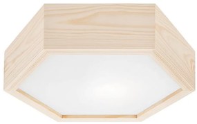 Plafoniera HEX NATURALE 1xE27/60W/230V d. Pino da 32 cm