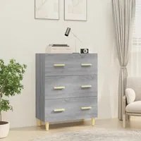 Credenza Grigio Sonoma 70x34x90 cm in Legno Multistrato cod mxl 16408