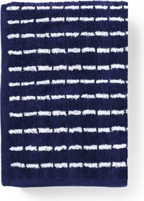 Asciugamano tipo terry bianco/blu in misto bambù 50x100 cm Nuance – JUNA