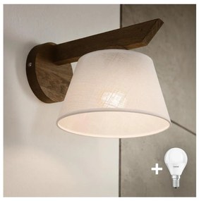 Brilagi - Lampada da parete LED ANTHONY 1xE14/40W/230V noce/bianco