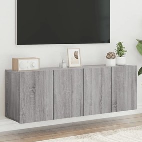 Mobili Tv A Parete 2pz Grigio Sonoma 60x30x41 Cm /