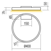 Redo 01-2835 - Applique a LED dimmerabile FEBE LED/24W/230V oro