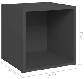 Set Mobili TV 8 pz Grigio in Truciolato