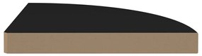 Scaffali angolari a parete 4 pz neri 35x35x3,8 cm mdf