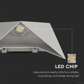 Applique a LED da esterno LED/5W/230V 3000K IP65 grigio