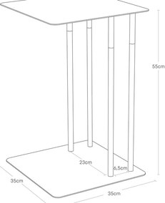 Tavolo pieghevole 35x35 cm Plain - YAMAZAKI