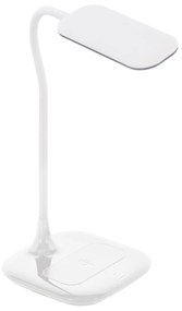 Lampada Da Tavolo Moderna Masserie Policarbonato Bianco Luce Led Integrato 3,4W