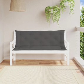 Cuscini Panca Giardino 2pz Antracite 150x50x7cm Tessuto Oxford /