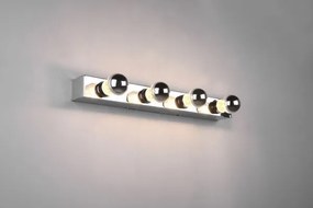 Applique a parete 4 porta lampada ip44 h.55cm cromo 283600406