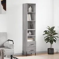 Credenza Grigio Sonoma 34,5x34x180 cm in Legno Multistrato 3189779