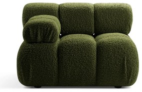 Modulo divano verde in tessuto bouclé (angolo sinistro) Bellis - Micadoni Home