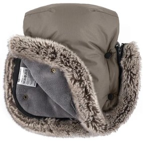 PETITE&MARS - SET Sacco per passeggino 4 in 1 COMFY + muffole per passeggino FURRY Mocha