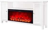 Camino Elettrico da Pavimento 75x150x30 cm Effetto Fiamma 1500W Mozart & Tasmania