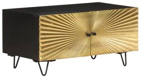 Tavolino Da Salotto 90x50x45 Cm İn Legno Massello Di Mango /