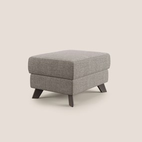 Moon Pouf contenitore e piedini alti in tessuto morbido ad intreccio soft-touch impermeabile T06