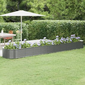 Letto Giardino Acciaio Verniciato A Polvere 440x80x36 Cm Grigio /