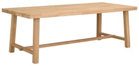 Tavolo da pranzo in legno di quercia effetto lucido 220 x 95 cm Brooklyn - Rowico