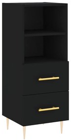 Credenza nero 34,5x34x90 cm in legno multistrato