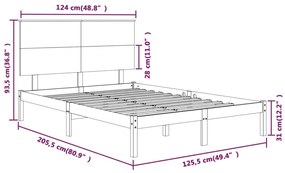 Giroletto Miele in Legno Massello di Pino 120x200 cm